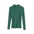 thumbnail image 5 of Liuinsasek Womens Turtleneck Sweater Solid Color Winter Base Layer Knitwear Slim Pullover Trendy Basic Versatile Clothing, 5 of 8
