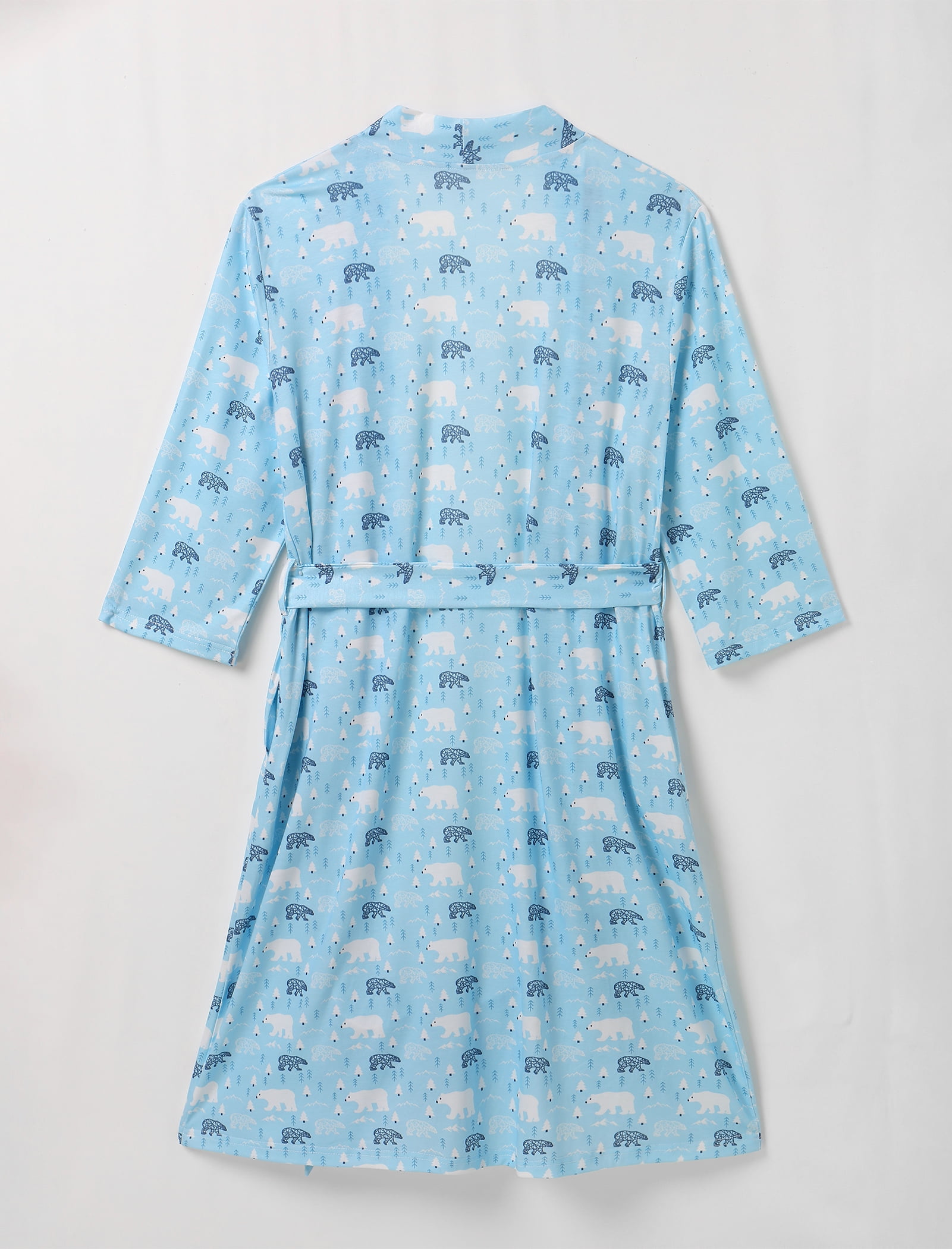 FYMNSI Maternity Robe and Baby Receiving Blanket Robe and Swaddle Set Hospital Labor Delivery Matching Outfits for Mom&Baby S/M