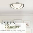 thumbnail image 7 of Aspen Creative 63022-3, 2-Light Flush Mount in Matte Black with Alabaster Glass, 11-1/4" Dia., 7 of 7