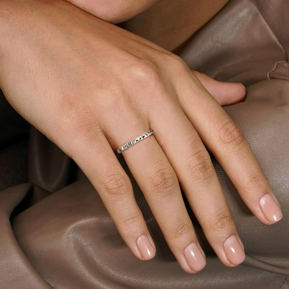 Simple silver Rings for Women Thin Stackable Rings Band silver Ring Thumb Pinky Finger Ring Size 6-11