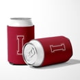 thumbnail image 5 of Letter I Initial Monogram - Maroon and White Can or Bottle Hugger, 5 of 5