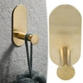 thumbnail image 2 of Wall Mounted Hand Towel Bar Rack Brushed Gold Stainless Round Toilet Paper Holder Hook Hardware Accessories, 2 of 8