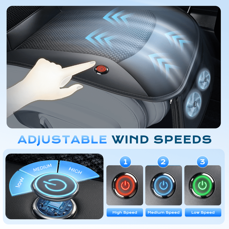 Coverado Cooling Car Seat Cover, Turbo Fan Ventilated Cushion photo 5