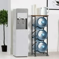 thumbnail image 2 of 5 Gallon Water Jug Holder, 3-Tier Water Bottle Holder with Wood Top Shelf, Heavy Duty Water Cooler Jug Rack, Water Dispenser Storage Stand for Kitchen Office and Living Room, 2 of 8