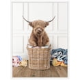 thumbnail image 5 of Kate and Laurel Highland Cow Traditional Laundry Framed Canvas Wall Art by Amy Peterson 18 x 24 Sylvie White, Farmhouse, Animals, Humor Art for Wall Decor, Living Room, Bedroom, 5 of 8