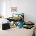 thumbnail image 5 of Manfei Tyrannosaurus Rex Bedding Comforter Set 7pcs, Kids Dinosaur Dino Queen Bedding Sets, Jungle Wildlife Queen Sheet Sets, Microfiber Room Decor, 5 of 7