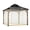 Khaki, variant on BPS 12' x 12' Gazebo Universal Mosquito Netting Screen Replacement, 4-Panel Screen Walls with Double Zippers for Outdoor Patio - Gray (Mosquito Net Only)