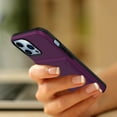 thumbnail image 5 of JTCASES for iPhone 13 Pro Max Case, Back Card Holders [Up to 2] Rugged Shockproof Hard Non-slipping Drop Resistant Slim Fit Shell for iPhone 13 Pro Max(6.7" 2021), Purple, 5 of 6