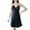 Black, variant on Wyobmus Women's Satin Nightgown Comfortable Sleeveless Bowtie Pj Dress Solid V Neck Adjustable Slit Sleepwear Full Slip Babydoll Sleepwear Black