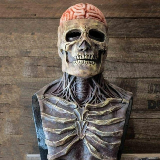 Disfraz de calavera de terror de Halloween Gorra mágica de sílice para fiesta de disfraces de Halloween