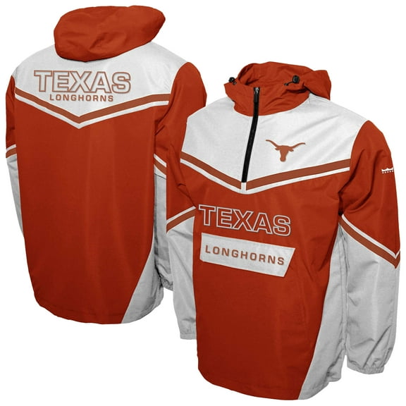 Men's Franchise Club Texas Orange Texas Longhorns Action Anorak Half-Zip Jacket