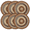 Style B#, variant on PLPPYFS Round Woven Placemats Set of 6 | Handmade Rattan Placemats for Holiday Wedding Home - Slip Heat Resistant Rattan Chargers for Dinner Plates, 15 inch