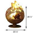 thumbnail image 3 of Esschert Design USA FF1017 Garden Fire Sphere, Rust Metal - Large, 3 of 3
