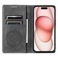 thumbnail image 3 of Case for iPhone 7 / iPhone 8 / iPhone SE 2022 & 2020 Wallet Case for Women Girls with Card Holder, Embossed Flower Pattern Magnetic Flip PU Leather Purse Protective Phone Cover, Grey, 3 of 11