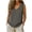 #288-Gray, variant on Craaazy Women Casual Tops Loose Fit Solid Color V Neck Chest Pocket Sleeveless Cotton Linen Tank Tops for Summer Gift