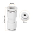thumbnail image 2 of Unique Bargains 6mm à 3mm Réduction Pousser pour Connecter Raccord de Ligne d'Air Blanc, 5 Pack, 2 of 4