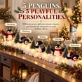 thumbnail image 3 of Clearance Penguin Christmas Stair Snow Decor with Warm Glow Lighted Xmas Figurine Decor for Home, 3 of 7
