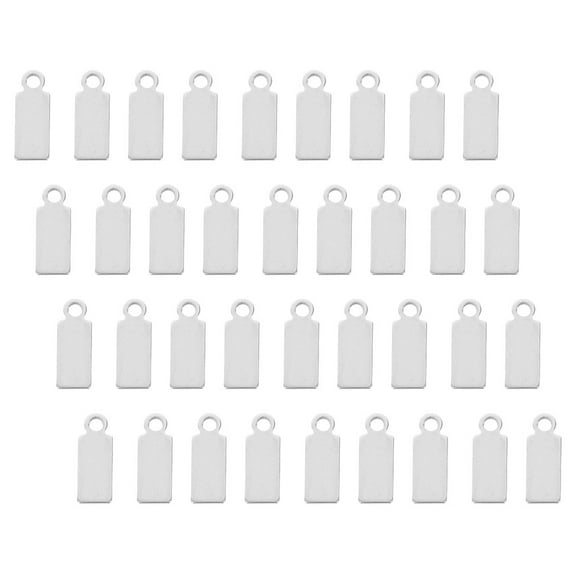 Raindrops  50 Pcs Anodized Aluminum Blanks Metal Tags for Labeling Flat Bracelet Jewelry Silver