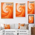 thumbnail image 4 of Designart "Vibrant Tangerine Coil I" Abstract Spirals Floater Framed Canvas Prints, 4 of 5