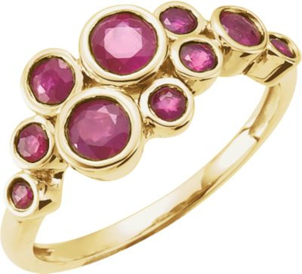 Genuine Madagascar Ruby Ring in 14k Yellow Gold Size 7 by Bonyak Jewelry