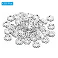 thumbnail image 3 of 8mm Spacer Beads, 100pcs Bead Spacers Rhinestone Round Bulk Beads Wave for Jewelry Making Necklaces, Silver, 3 of 5