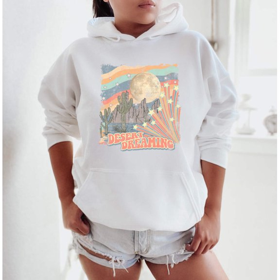 DESERT DREAMING Graphic Unisex Fleece Hooded Sweatshirt