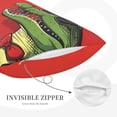 thumbnail image 3 of Naloa Cool Crocodile With Sunglasses Pillowcase, Throw Pillowcase, Wrinkle-Free, Stain-Resistant with Hidden Zipper for Bedroom Sofa-20"x30", 3 of 6