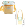 thumbnail image 3 of Mini Crossbody Bag 7.51in Plaid Structure Small Shoulder Bag with Fortunate Label Zipper Pocket Adjustable Strap for Daily Use Casual Outings Shopping School Commute Travel Phone Keys Wallet Storage, 3 of 6
