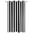 thumbnail image 2 of Black Striped Outdoor Curtains for Patio, Modern Farmhouse Black and White Stripes Privacy Drapes Grommet Waterproof Outside Curtains for Porch/Cabana/Balcony 54"x 84", 1 Panel, 2 of 9