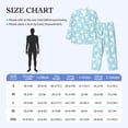 thumbnail image 4 of Fuzoiu Cute Rabbit Print Men's Long-Sleeved Pajama,Lounge Button Down Nightwear,Mens Notch Collar Pajama Set -Medium, 4 of 7
