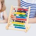 thumbnail image 6 of Education Abacus for Kids Math 10 Row Wooden Counting Frame Abacus Teach Counting, Addition and Subtraction, Math Number Game Preschool Learning Toys Beige, 6 of 8