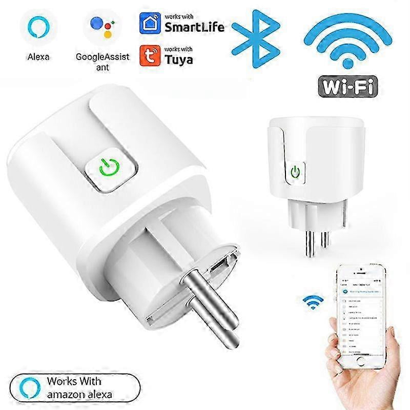 Enchufe inteligente Tuya WiFi de 16 A/20 A, enchufe inteligente de la ...