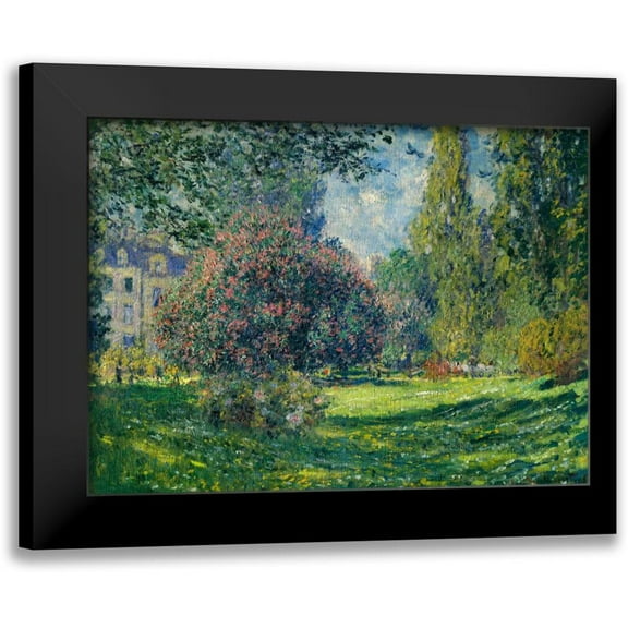 Monet, Claude 14x11 Black Modern Framed Museum Art Print Titled - Le Parc Monceau Paris