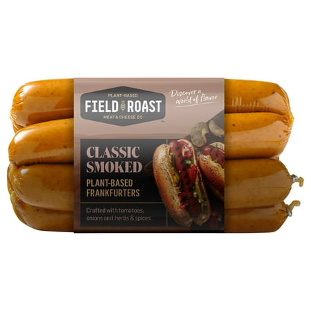 Field Roast Refrigerated Classic Smoked Frankfurter Plant-Based Sausages 16 oz