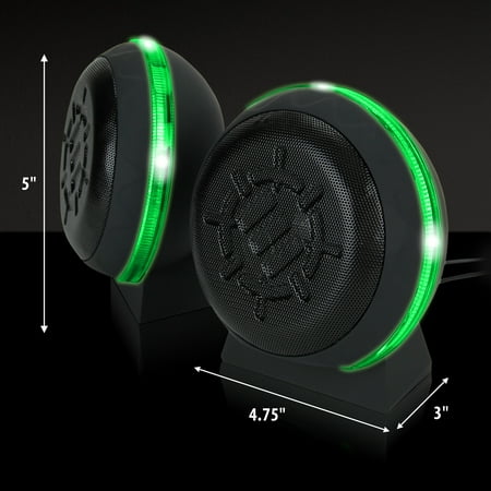 ENHANCE - SL2 USB Gaming 2.0 Computer Speakers - Green LED