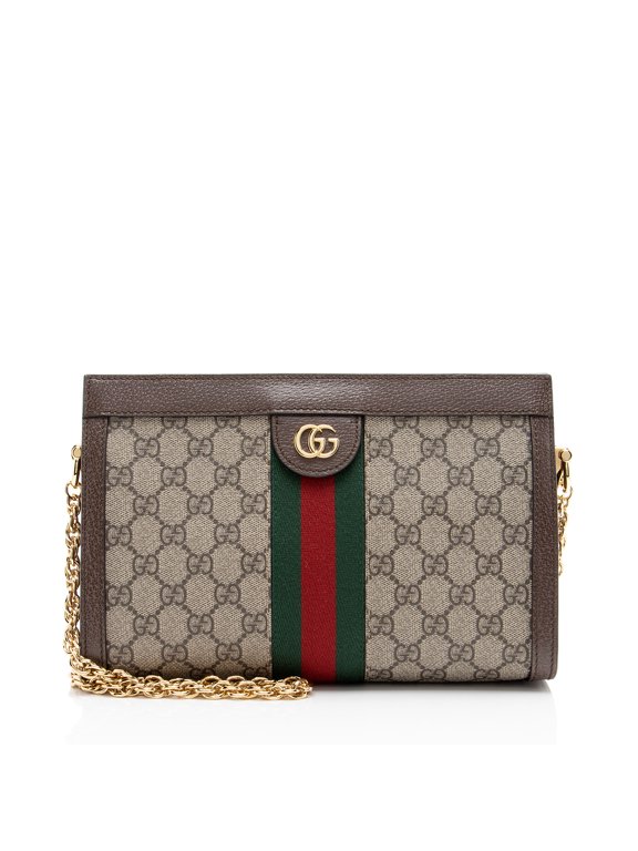 Pre-Owned Gucci GG Supreme Ophidia Medium Chain Shoulder Bag