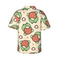 thumbnail image 3 of Easygdp Frog Hold Strawberry Men's Hawaiian Shirts Print Lapel Short Sleeve for Beach, vacation, party, casual occasions - Large, 3 of 9