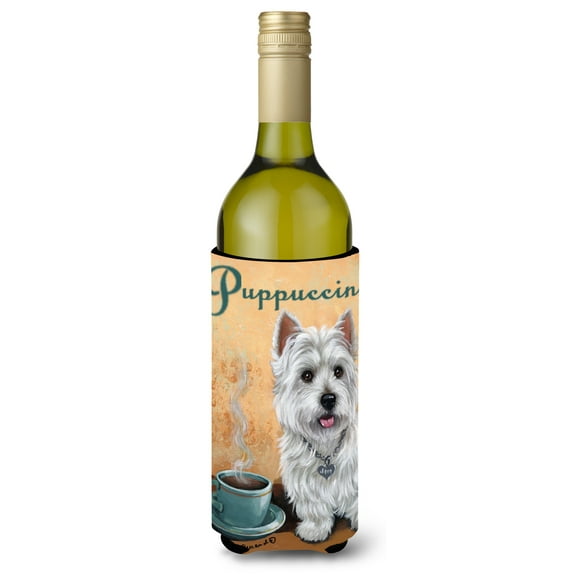 Carolines Treasures PPP3225LITERK 24 oz Westie Puppuccino Wine Bottle Hugger