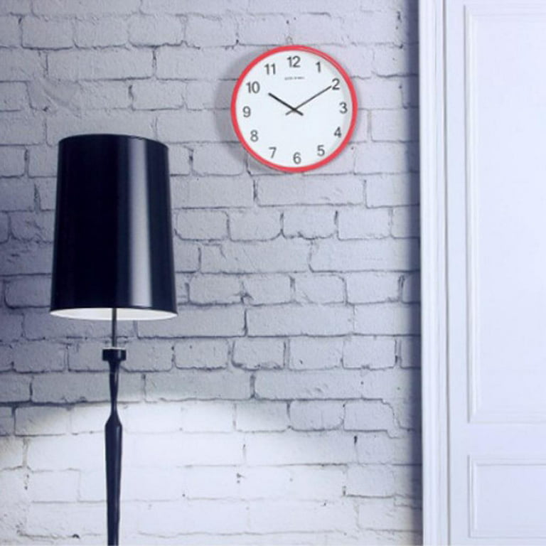 Easy To Read Large Silent Wall Clock Battery Powered Analog Wall Clock For  Office Outdoor Indoor, Metal Frame & Glass Surface