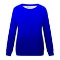 thumbnail image 5 of Admvng Sweatshirt for Women Fashion Loose Round-Neck Long Sleeve Pocket Blouse Tops，Size S-2XL, 5 of 6