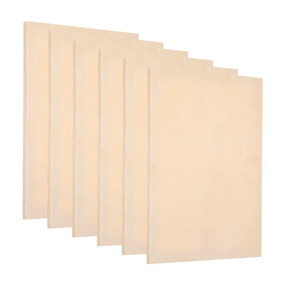 Uxcell 12 x 10 Inch Wood Panel Board, Unfinished Wood Canvas Square Wooden Deep Cradle Board for Painting Pouring 6 Pack