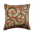 thumbnail image 1 of Cushion Covers For Couch, Decorative Orange 12"x12" (30x30 cm) Throw Pillows For Couch, Jacquard Scrolls Cushion Cover, Abstract Pattern Contemporary - Scrolling All The Way Rust, 1 of 4