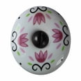 thumbnail image 5 of Kitchen Cabinet Knob White Porcelain 1 1/4" W/ Black Screw | Renovators Supply, 5 of 6