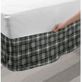 thumbnail image 2 of Checkered Bed Skirt, Old Fashioned Plaid Tartan in Dark Colors Classic English Tile Symmetrical, Elastic Bedskirt Dust Ruffle Wrap Around for Bedding Decor, 4 Sizes, Grey Black White, by Ambesonne, 2 of 2