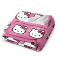 thumbnail image 3 of Hello Kitty Throw Blanket, Cozy Flannel Blankets For Boys Girls, Super Soft Warm Blanket For Couch Sofa Bed, 3 of 9