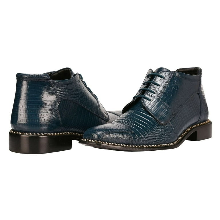 LIBERTYZENO Mens Ankle Boots Genuine Leather Lizard Print  display picture 3