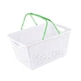 thumbnail image 2 of Tnarru Panier d'Achats Panier d'Épicerie Ergonomique Polyvalent Robuste Paniers de Rangement avec Poignée pour Jouets Fruits Cosmétiques Garde-Robe Garage Vert, 2 of 4