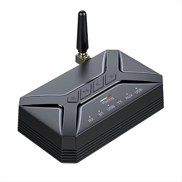 Transmisor y Receptor de Audio Bluetooth 5.0 de 40 Mbps, HD, de Baja Latencia, Adaptador Inalámbrico Bluetooth, Conector Auxiliar de 3,5 mm y USB.