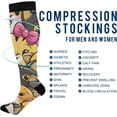 thumbnail image 4 of FREEAMG Celebrate Holiday Canada Day Beavers Elements Compression Socks for Women and Men, 1 Pair, 4 of 7