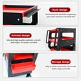 thumbnail image 2 of Noble House 17" 4-Level Multi-functional Diagnostic Trolley, Car Equipment Cart with Locking Cabinet, Black & Red, 2 of 12